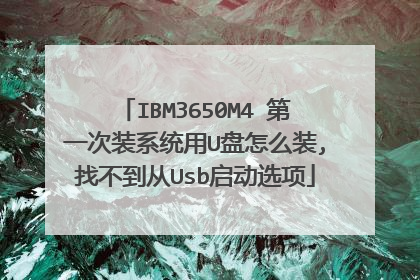 IBM3650M4 第一次装系统用U盘怎么装,找不到从Usb启动选项