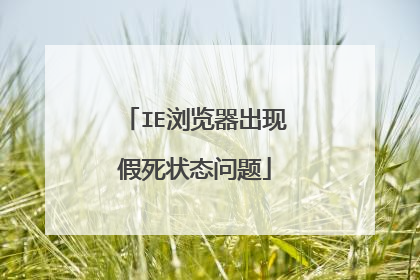 IE浏览器出现假死状态问题