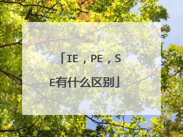 IE,PE,SE有什么区别