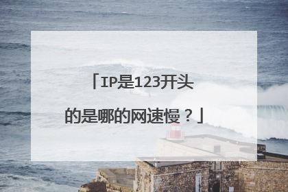 IP是123开头的是哪的网速慢？
