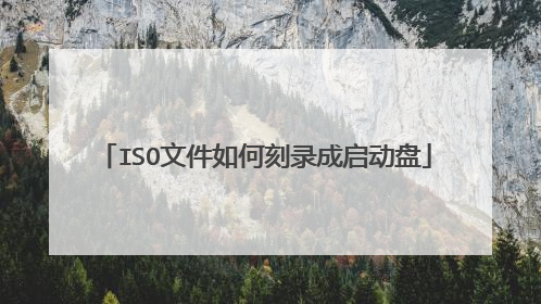 ISO文件如何刻录成启动盘