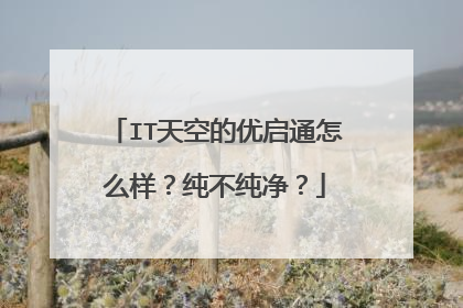 IT天空的优启通怎么样?纯不纯净?