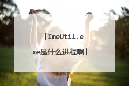 ImeUtil.exe是什么进程啊