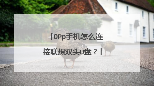 OPp手机怎么连接联想双头U盘?
