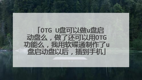 OTG U盘可以做u盘启动盘么,做了还可以用OTG功能么,我用软碟通制作了u盘启动盘以后,插到手机