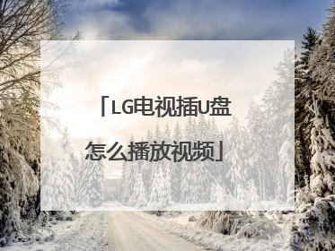 LG电视插U盘怎么播放视频