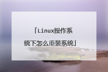 Linux操作系统下怎么重装系统