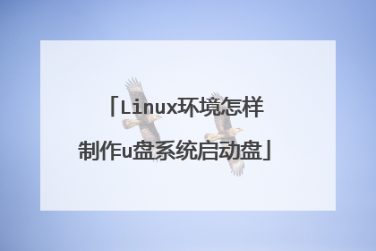Linux环境怎样制作u盘系统启动盘