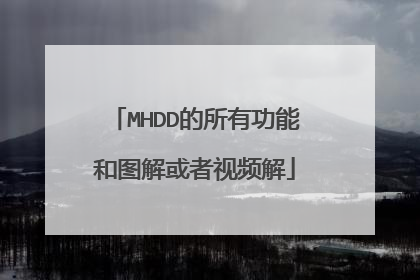 MHDD的所有功能和图解或者视频解