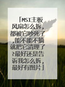 MSI主板风扇怎么拆,都被它吵死了,能不能不摘就把它清理了?最好还是告诉我怎么拆,最好有图片