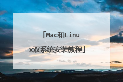 Mac和Linux双系统安装教程