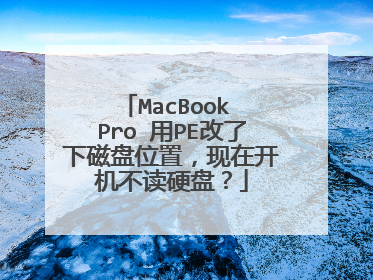 MacBook Pro 用PE改了下磁盘位置,现在开机不读硬盘?
