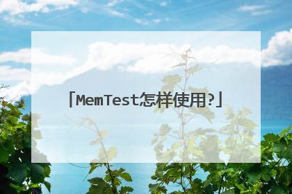 MemTest怎样使用?