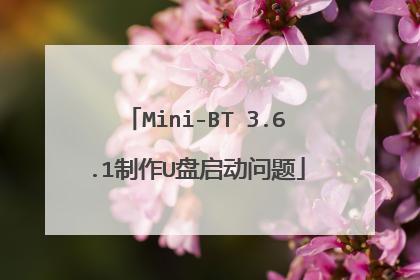 Mini-BT 3.6.1制作U盘启动问题