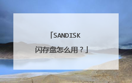 SANDISK闪存盘怎么用?