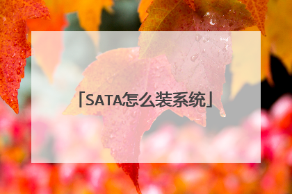 SATA怎么装系统