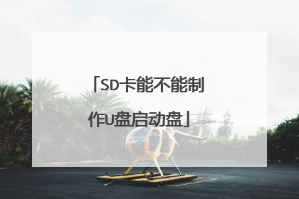 SD卡能不能制作U盘启动盘