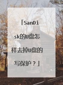 SanDisk的U盘怎样去掉U盘的写保护?