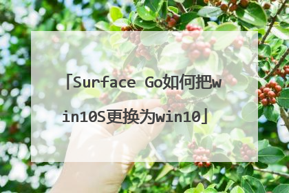 Surface Go如何把win10S更换为win10
