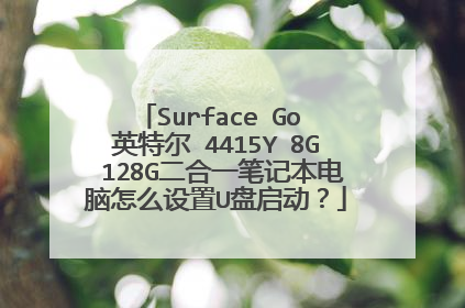 Surface Go 英特尔 4415Y 8G 128G二合一笔记本电脑怎么设置U盘启动？