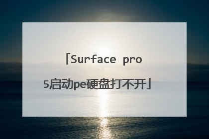 Surface pro5启动pe硬盘打不开
