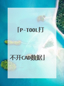 P-TOOL打不开CAD数据