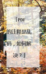 PDF 的注释是乱码,如何解决?