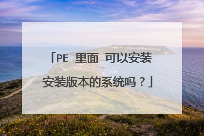 PE 里面 可以安装 安装版本的系统吗？