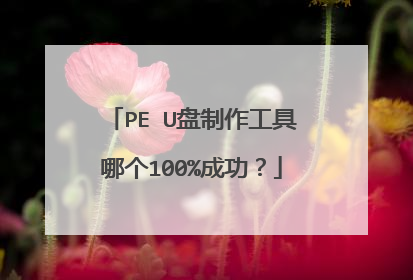 PE U盘制作工具哪个100%成功?