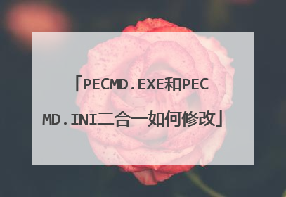 PECMD.EXE和PECMD.INI二合一如何修改