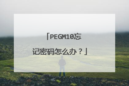 PEGM10忘记密码怎么办？