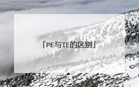 PE与IE的区别