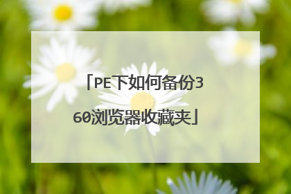 PE下如何备份360浏览器收藏夹