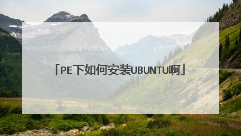 PE下如何安装UBUNTU啊