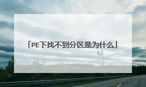 PE下找不到分区是为什么