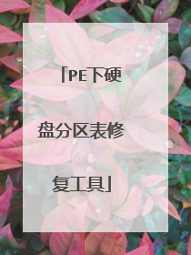 PE下硬盘分区表修复工具
