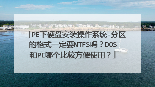 PE下硬盘安装操作系统-分区的格式一定要NTFS吗?DOS和PE哪个比较方便使用?