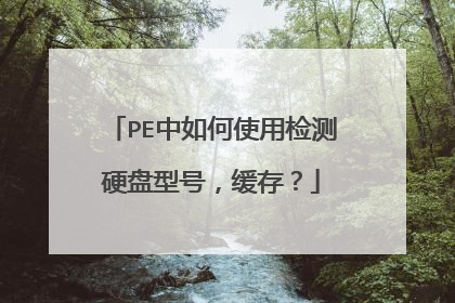 PE中如何使用检测硬盘型号，缓存？