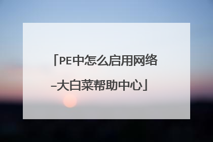 PE中怎么启用网络–大白菜帮助中心