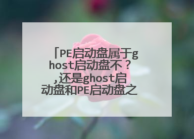 PE启动盘属于ghost启动盘不?,还是ghost启动盘和PE启动盘之间有一定的区别?