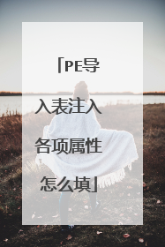 PE导入表注入各项属性怎么填