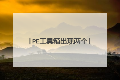 PE工具箱出现两个