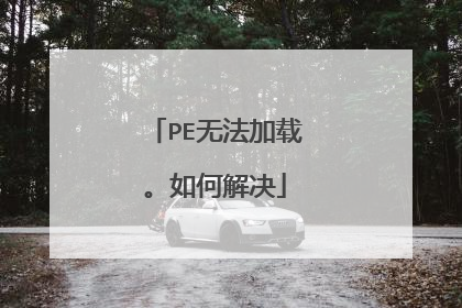 PE无法加载。如何解决