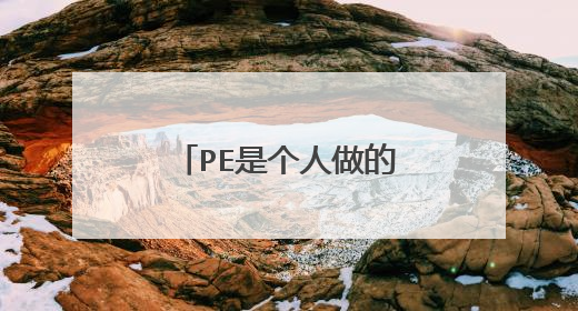 PE是个人做的还是微软开发的?所有的PE中的工具是一样的吗?