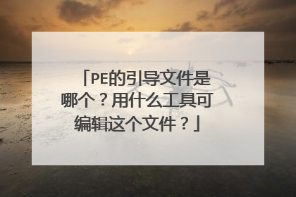 PE的引导文件是哪个？用什么工具可编辑这个文件？