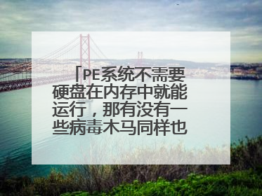 PE系统不需要硬盘在内存中就能运行，那有没有一些病毒木马同样也能在内存中运行，有点小担心
