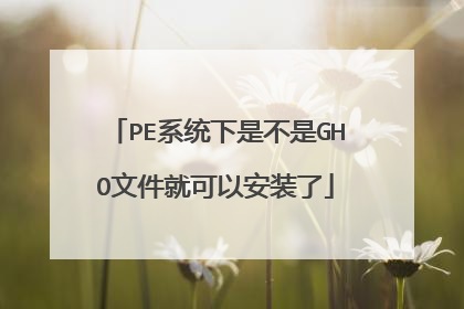 PE系统下是不是GHO文件就可以安装了