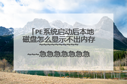 PE系统启动后本地磁盘怎么显示不出内存~~~~~~~~~~~~~急急急急急急急急急急急急急急急