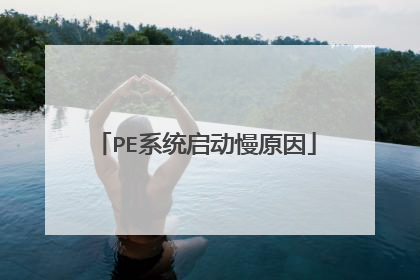 PE系统启动慢原因