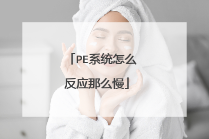 PE系统怎么反应那么慢